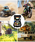 Quick Draw 12V Fuel Transfer Pump 85 GPH Electric Gasoline Diesel Siphon Kit in rugged case with tools and hoses.