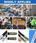 Heavy Duty Professional Manual Hydraulic Hose Crimping Tool With Eight Precision Dies For High Pressure Air Line Repair and Effortless One Hand Operation Legit Badass Workhorse in industrial applications.