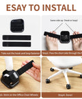 Installation steps for 5 Pack Office Chair Wheel Stoppers Cushioned Caster Cups With Felt Bottom Pads For Hardwood Floors And Carpets