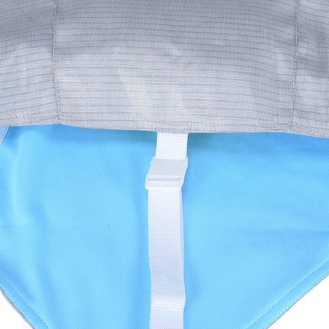 Close-up of Electric Foil Jacket For Fencing, showcasing durable Inox fabric and inner lining clasp, beginner friendly gear for men