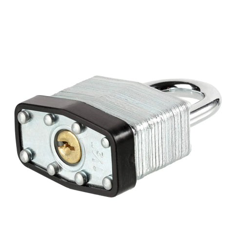 Keyed Alike Laminated Steel Padlocks Pack Of 10 With Short Shackle Hardened Steel Lock Body Brass Cylinders 4 Pin