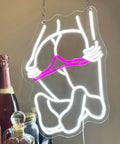Dimmable Pink Neon Sign For Wall Decor Girls Bedroom LED Light USB Powered Neon Bar Signs For Living Room Party Vibe Man Cave