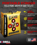 Two Pack Field Point Archery Bag Target With Dual Shooting Sides 10 Bullseyes Carry Handle Easy Arrow Retrieval