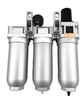 1 Inch NPT Beefy Industrial Grade Filter Regulator Coalescing Desiccant Dryer System With Auto Drain 3 Stage, front view