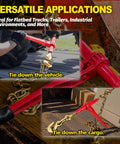 Heavy Duty Ratchet Chain Binder One Quarter To Five Sixteenths Inch, 2 Pack With Clevis Hooks, securing a vehicle and cargo