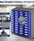 40 Drawer Nut And Bolt Organizer Cabinet With ABS Drawers And Acrylic Shelves And Label Stickers For Small Parts