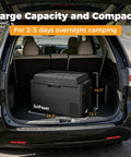 Kickass 34 Quart 12V Refrigerator Stays Bone Cold 24H Portable Car Fridge Total Game Changer for inside a compact SUV.