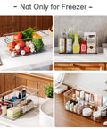 8 Pack Freezer Organizer Bins Featuring Reinforced Handles And Thickened Food Grade Plastic For Fridge Pantry Storage That Really Keeps Your Kitchen Game Strong with fruits, condiments, and cosmetics.
