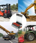 Five Spool Adjustable Hydraulic Directional Control Valve Monoblock For Tractor Loader 13 GPM 3600 PSI Cast Iron in machinery setup