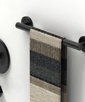 Glacier Collection 16 Inch Stainless Steel Bath Grab Bar Designer Safety Bar Matte Black Sleek Design ADA Compliant 500 Lb Load Capacity