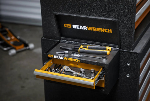 11 Inch Two Drawer Mini Toolbox Built Damn Tough From Heavy Gauge Steel With Patented Hang Hook Mounts To Roller Cabinets Smoothly And Keeps Your Go-To Hand Tools Locked And Loaded On Any Workbench
