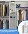 12 Pack White Wire Shelf End Brackets For 1/2 Inch Shelves, Plastic Closet Shelf Supports, Easy Install, Durable Resin Brackets For Home, Garage, Laundry Room Organization And Sturdy Storage on closet shelving