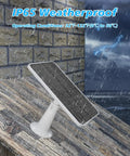 Plug And Play Sun Powered Solar Panel Charger For Pro 5S 4 3 Floodlight Ultra Ultra 2 Cameras Weatherproof IP65 on roof in rain