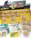 Dig Up 12 Dino Eggs And Uncover 12 Unique Dinosaur Models With A Totally Hands On Dino Dig Kit for kids aged 3 to 12.