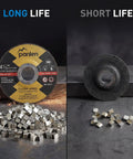 Comparison of 25 Pack 4.5 Inch Thin Cut Off Wheels With 7/8 Inch Arbor For Metal Premium Aluminum Oxide Cutting Discs durability
