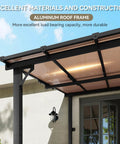 8x10 Foot Wall Mounted Gazebo Pergola For Patio Deck Backyard Heavy Duty Outdoor Shelter With Sloped Roof Black On Clearance