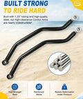 High Clearance Boxed Rear Radius Arm Kit for RZR XP 1000 and XP 4 1000 2014 to 2023, Beefed Up Heavy Duty Steel With Adjustable Heim Joints, 4X Stronger Than Stock, Boxed Rear Arms Replacement, Black, 1.25-inch tubing