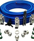 3/4 Inch PEX AL PEX Tubing Air Piping System Master Kit with 100 ft blue tubing, fittings, cutter, for air or water systems