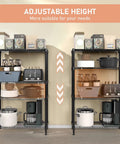 Beefy Heavy Duty 1400 Lbs 4 Tier Metal Wire Shelving Rack For Home Kitchen Pantry Garage Basement Utility Room Black