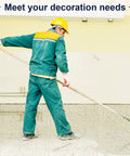 Worker applying One Pack 2.8 Kg Decorative Epoxy Color Flakes DIY Friendly For Garage Floors And Concrete Coatings Blended Paint Chips