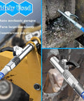 Heavy Duty Grease Gun Coupler Kit With Quick Lock Release, shown in use on a construction vehicle, highlighting durability.