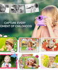 Instant Print Camera For Kids Portable Kid Camera With Built In Printer Lets Little Photogs Snap And Print On The Go A Fun Gift For Girls Ages 3 To 12 For Holidays Birthdays Travel Friendly Toy, pink kid camera held by child