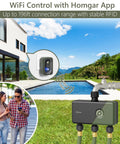 WiFi Sprinkler Timer 3 Zone With Alexa And Google Assistant Compatibility, Remote Control Irrigation System connected by pool