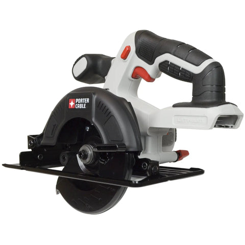 PCC661 20V Max Porter Cable 5.5 Inch Circular Saw Bare Tool with visible blade and handle design for precise cutting.