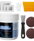 Drywall Repair Kit With Spackle And Patches, Scraper, Sandpaper And Gloves, 8.5 Ounce White Putty, Ready To Use Out Of The Box