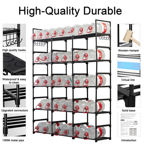 Top Shelf Metal Shoe Rack Adjusts Between Seven And Nine Levels Holds Fifty Five Pairs Legit Game Changer Entryway Closet Storage Solution Sneakers Boots