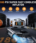 Badass 8000A Jump Starter With Portable Car Battery Rescue And 180 PSI Auto Shutoff Tire Inflator beside tires and basketball.