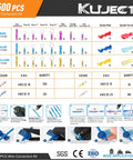 Kuject Ultimate Heat Shrink Wire Connectors kit, 1500 pcs, waterproof insulated crimp and spade connectors