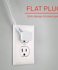 Flat plug of 10 Inch Linkable LED Bright Strips, 6 Pack, 1650 Lumens, 2700K Warm White, low voltage under cabinet lighting