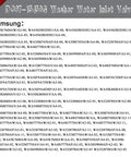 Genuine DC97-15459G Washer Water Inlet Valve Replacement part numbers and washer compatibility list.