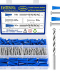 240 Piece Conical Concrete Anchors And 304 Stainless Steel Screws Kit With Two Drill Bits Includes 120 Concrete Wall Anchors