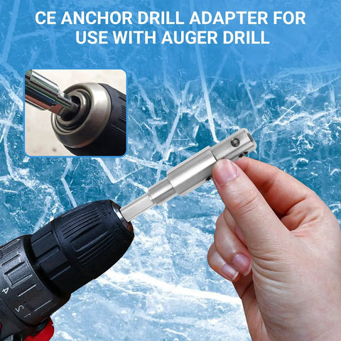 Two Stage Auger Drill Adapter For One Half Inch Chuck Fits Three Quarter Inch And Seven Eighths Inch Auger Shafts shown in use