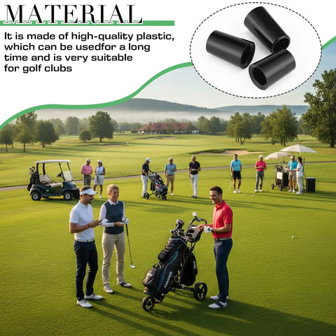 30 Piece Black Golf Tapered Ferrules Set For Golf Club Shafts 0.370 Inner Diameter With 0.75 0.78 0.86 Height Options on golf course