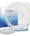 35 Pack Disposable Hair Catcher Mesh Strips For Shower Bathtub Sink Drain Stops Clogs Dead In Its Tracks Keeps Your Pipes Spotless A Straight Out No Sweat Solution on a surface with water splashing.