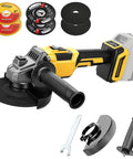 Tough As Nails Cordless Angle Grinder Compatible With 20V Batteries For Aggressive Metal Cutting And Slick Grinding Heavy Duty Power Tool Job Site Beast Tool Only Ready with cutting discs and accessories.