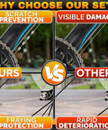 Comparison of Eight Piece Bike Brake Cable Kit With Stainless Steel Wires Complete Inner Replacement Set showing benefits over others