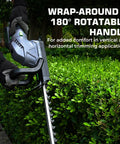 Trimming bushes with 20 Inch Cordless Hedge Trimmer With 180 Degree Rotatable Handle Dual Battery Pack And Charger Powerhouse Copper Motor