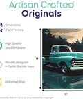 Legends Vintage Pickup Truck Wall Art Print 11x14 Inches Unframed Rustic Red Chevy Ford Decor with classic truck illustration