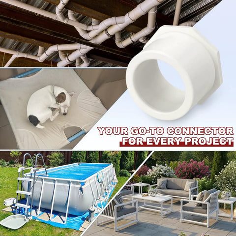 10 Pack One And A Quarter Inch To One Inch PVC Reducer Bushing Fittings Socket To Socket Schedule 40 Furniture Grade Budget Friendly Durable For Home Plumbing Sewer Irrigation And Industrial Pipe Connections, white fitting
