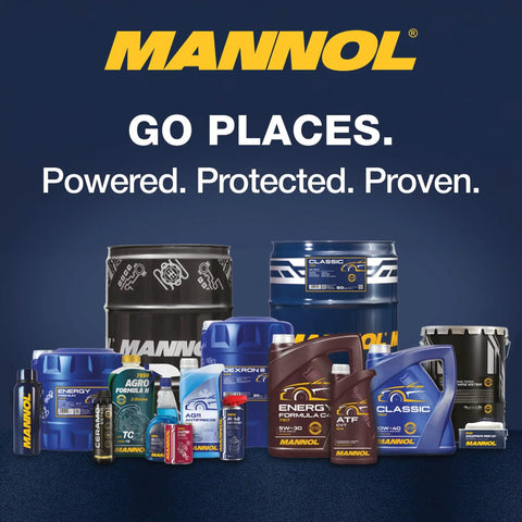 Mannol product lineup featuring Universal Full Synthetic ATF Gearbox Fluid For Automatic Transmissions And Hydraulic Steering Covers Eight
