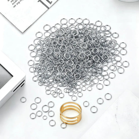 Premium Stainless Steel Jump Rings Set With 600 Pieces In Four Sizes 4mm 5mm 6mm 7mm Silver Connector Rings For Jewelry Making And DIY Crafts