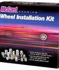 Box of Bulge Style Cone Seat Lug Nut Kit For 5 Lug Wheels With M12 X 1.5 Thread Size Includes Easy Install 16 Lug Nuts 4 Wheel Locks 1 Key And Pouch Black Finish Built To Stand Up To Rough Roads And Daily Rides kit