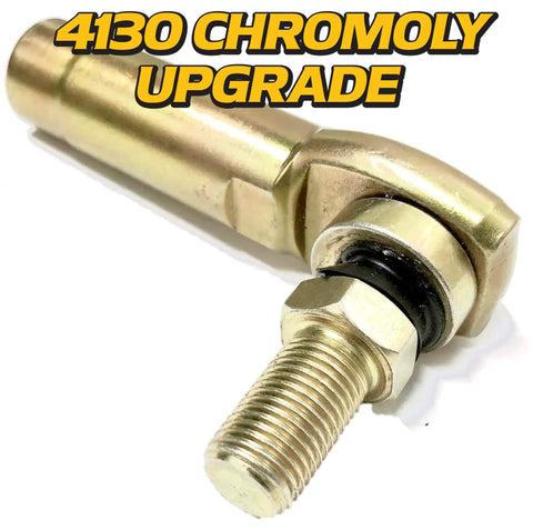 Heavy Duty Switch Tie Rod End Set For Lawn And Garden Tractors Beefed Up Crimp Design 50 Percent Stronger Zinc Yellow Coating For Rust Protection Precise Machined Fit Compatible With X300 X304 X310 X324 X360 X370 X530 X580 X590, 4130 chromoly end