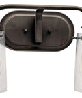 Industrial Vintage Two Light Vanity Light With Clear Seeded Glass In Olde Bronze Finish For Bathroom Or Powder Room Perfect Above The Mirror For Rustic Farmhouse Vibe And Ambient Glow