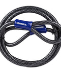 Heavy Duty Steel Braided Loop Cable With Vinyl Wrap Seven Feet Long Five Eighth Inch Diameter Corrosion Protection Black Finish 5000 Lb Break Strength Industrial Grade Safety Cable For Lifting And Tie Downs coiled