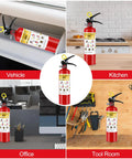 Two Pack 2.5 Lb Dry Chemical Fire Extinguishers 1A 10B C For Home Office Boat And Truck With Quick Release Handle in various settings